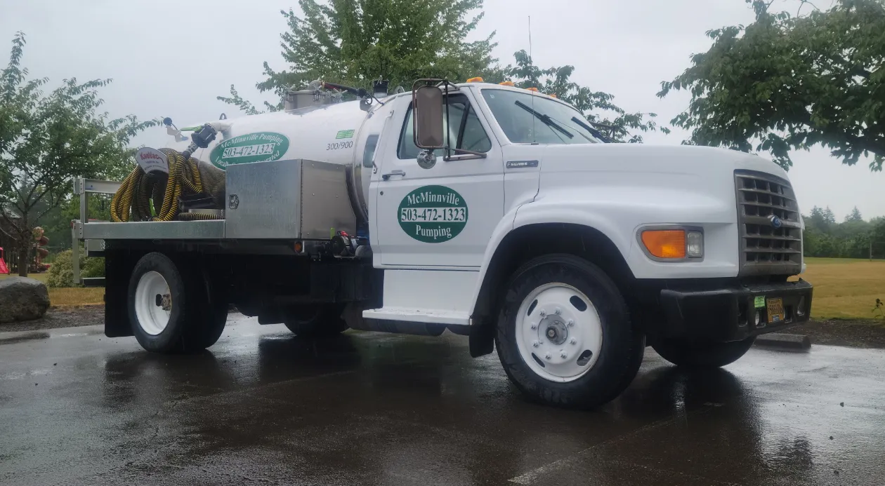 mcminnville pumping septic tank pumping truck